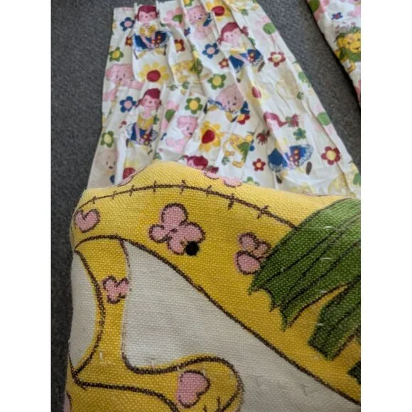 Vintage Sears Raggedy Ann 2 Bedspreads 4 Curtains 2 Valances Twin Set - Picture 5 of 16